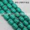 High grade natural green agate stone strand with crystal rhinestone paving crystal natural stone beads for diy jewelry