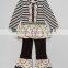 new coming stripe reindeer embroidery Christmas cotton baby outfits