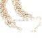 2017 New Arrival Fashion Gold 3 Rolls Chains Women Bracelet Watch Fancy Landies Watches