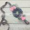 Ivory Penoy Flower Matching Colorful Satin Flower Sash Bridal Belts QueenBaby Sash Luxe Sash