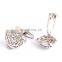 Hollow love sliver cufflinks for mens shirt