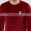 Soft Velour And Ribbed Trims Embroidered Logo Sweatshirt Fashion