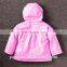 Trendy Pink 100% Waterproof Windbreaker Children Nylon Rain Coat