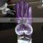 fashion women real leather gloves with rex rabbit fur