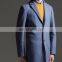 Latest Design Full Length Three Buttons Navy Wool Blend Three Quarter Coat