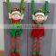 Pretty 16'' Custom Soft Plush Christmas Hanging Elf Doll Fashion New Xmas Gift Stuffed Plush Elf Toy