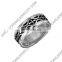 top quality fashion classic men's engraved ring silver color with cross for women titanium ring