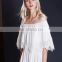 T-D051 Elegant Off-Shoulder White Party Elegant Maxi Women Dresses