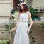 Wholesale Strapless Lace-Up Beaded Chiffon Wedding Dresses SQS035