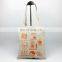custom design woman comfortable white canvas tote bag