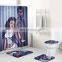 Europe style couples antislip  bathroom sets with shower curtain and rugs new