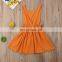 2019 summer Baby Girl line cotton dresses Hollow Dress Kids backless Cotton Dresses 4colors