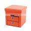 Customized modern home furniture waterproof PVC Leather  folding storage stool with  two drawers