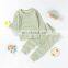 Snug Organic Cotton Baby Pajamas Ribbed Baby Clothes Set Support Mix-Color And Mix- Size