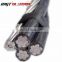 Aluminum conductor XLPE insulated aerial bounded cable abc cable