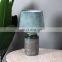 Wholesale cheap modern matte dark green ceramic bedside lamp for home decor