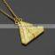 New hot sale two-in-one triangle two halves split men friendship long-lasting stainless steel necklace  pendent