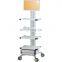 Urinary Medical Trolley 4 Layers Aluminum Endoscopic Cart Instrument Trolley for Hospital