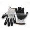 Cut resistance Level 5 HPPE Black Sandy Nitrile Coated Gloves EN388