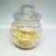 600mlglass material candy jars with glass caps