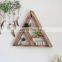 Single Chunky Solid Wood Floating Triangular shelf Crystal Display Shelves 46x39x8cm