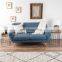 Round metal basket wooden nesting coffee table with storage nordic