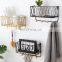 Best selling bathroom metal wire shelving rack  living room wire storage racks with bamboo ball bathroom accessories rack