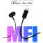 Hotsale mobile phone earphone with mic promotion mfi 8pin earbuds for apple iphone in-ear