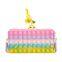 Macaron Rectangle Push it Pop Shoulder Bag silicone Purse for Girls