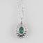 Necklace 1.5ct emerald picture necklace pendant 925 sterling silver necklaces for Girl