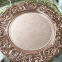 13inches Vintage Elegant Dinner Under Plate Shiny Retro Flower Edge Plastic Rose Gold Table Charger Plates for Wedding