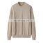 100% Cashmere Women's Pullover Casual Solid Crew Neck Winter Knitted Sweater with Front Logo