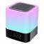 Wholesale Dimmable Multi-Color Changing Touch Sensor Bedside Lamp MP3 Player Wireless Night Lights Alarm Clock wireless Speaker