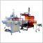 Fully automatic plastic thermoforming machine with robot hand stacker
