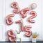 New 40 Inch Gradient Foil Helium Big Number Balloon Digital Aluminum Film Gold Silver Birthday Parties Filled With Air Balloon