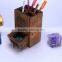 Spruce wooden pen holder/wooden pencil vase