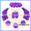 Mitaloo Purple Beads Necklace Jewelry Sets Young Girl Earring Jewelry Set Customized Costume Jewelry MT0002