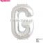 34 inch helium saved large silver foil balloon letters wholesale                        
                                                                                Supplier's Choice