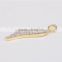 New arrival gold angel wing pendant necklace hip hop jewelry