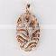 Top sale Gold pendant designs beautiful 925 sterling silver jewelry Gold plated dubai pendant necklace