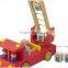 classical wooden toys wholesale fire engine toy OEM educational wooden fire truck toy for child EZ5122