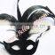 Black Cock Feather Venetian Mask For Sale