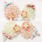 High quality cute chiffon flower with bowknot, ice cream chiffon rose trim, handmade large accessorise for baby girls headband