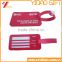 Red colors Silicone Luggage Tag/PVC Baggage Tags with custom design logo