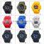 Outdoor 3atm Water Resistant Plastic Material Digital Stainless Steel Watch Back For Men Geneva Sport Watch