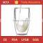 Heat resistant double wall egg glass cup with glass lid