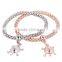 Fashion Jewelry Wholesale 2 Pieces Set Gold White Gold Covering Turtle Bracelet