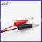 Car cigarette lighter plug to banana plug with cable