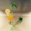 3D Coconut Tree Disposable Plastic Stirrers For Drinks