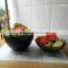 unique black alabaster color glass salad bowl
